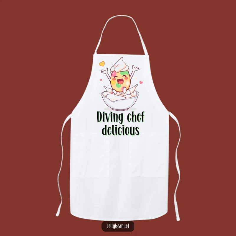Funny Jelly Bean Cream Leap Apron: Pure Delight, Perfect Funny Gift