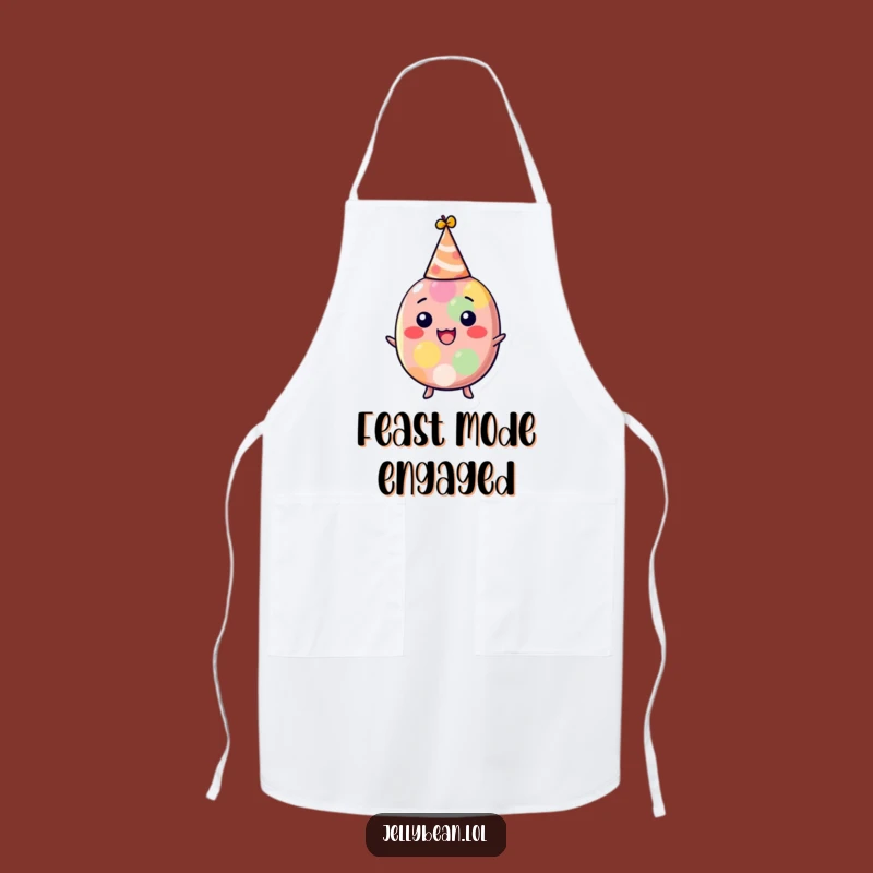 Funny Party Jelly Bean Apron: Delighted Character Hat for Kitchen Fun, Perfect Funny Gift