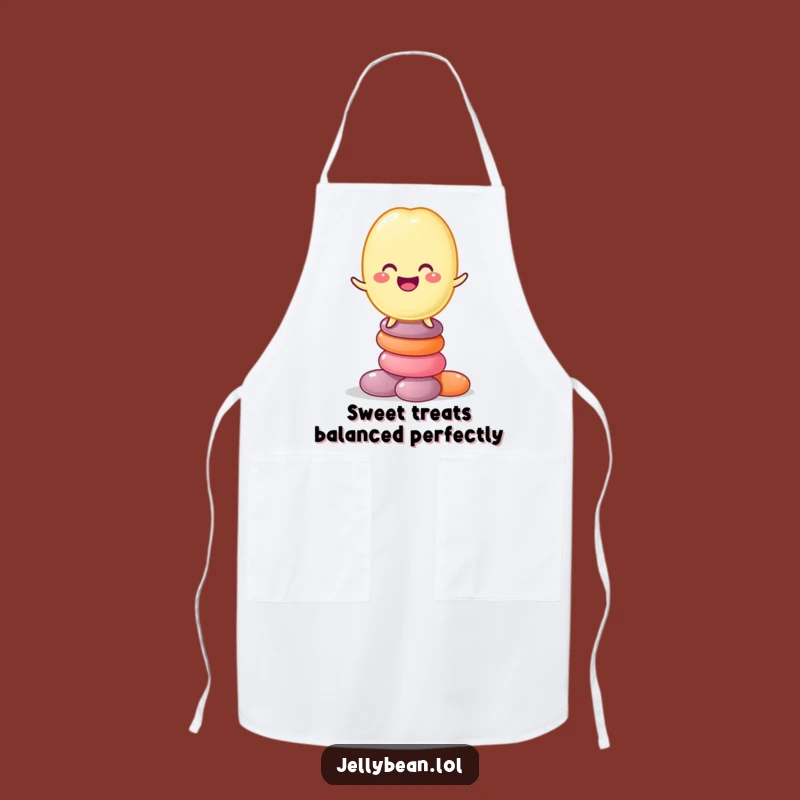 Funny Jelly Bean Chef Candy Stack Apron: Cook with Sweet Humor