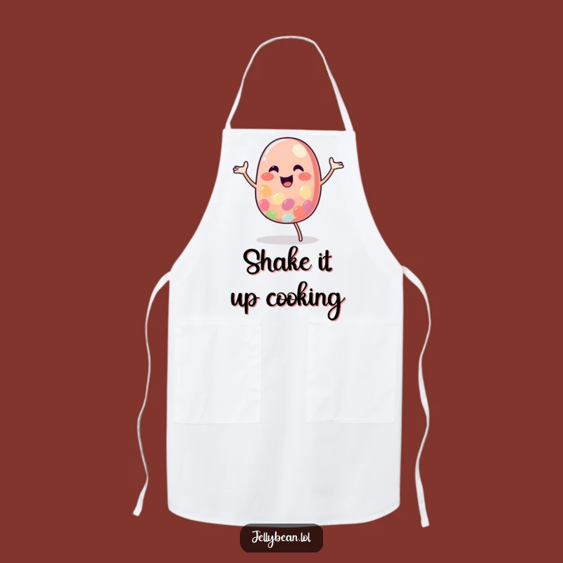 Funny Jelly Bean Dance Apron: Cheerful Character's Kitchen Happy Gift