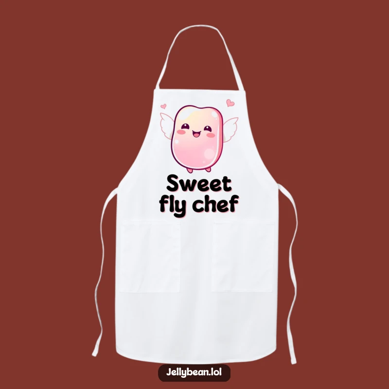 Funny Jubilant Jelly Bean Wings Apron: Hilarious Kitchen Flying Candy Bib