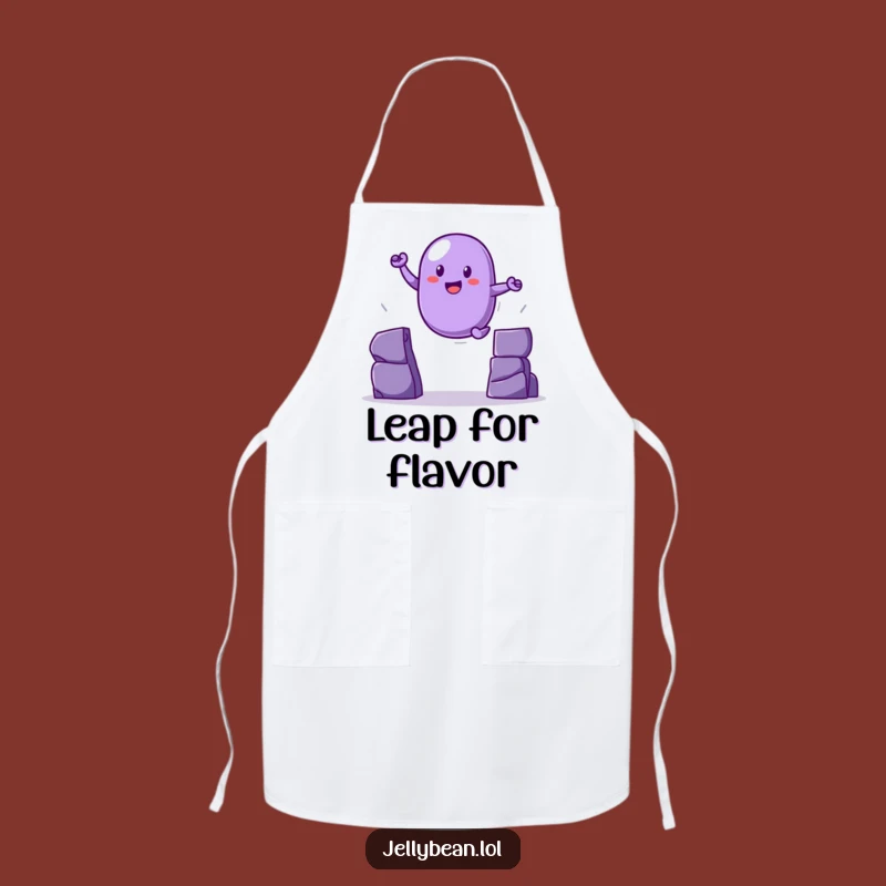 Funny Leaping Jelly Bean Apron: Cook with Courage and Flair