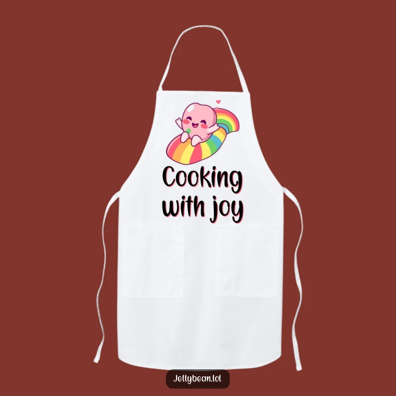 Funny Rainbow Cook Jelly Bean Apron: Add Sparkle to Your Kitchen Fun