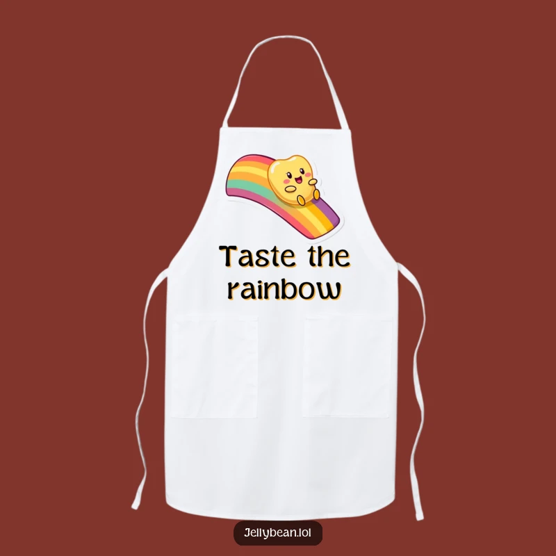 Funny Rainbow Slide Jelly Bean Apron - Whimsical Chef, Kitchen Fun
