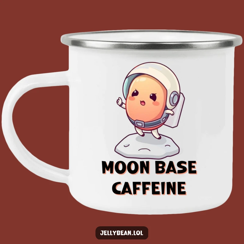 Funny Astronaut Jelly Bean Moon Bounce Camping Mug: Outdoor Cosmic Veggie Cup