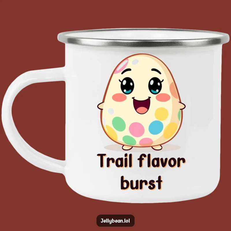 Funny Flavor Explosion Jelly Bean Camping Mug: Durable Cup for Taste Adventures