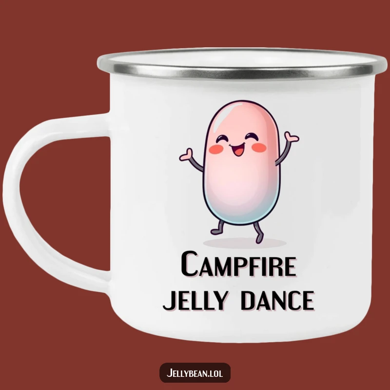 Funny Jelly Bean Dance Camping Mug: Joyful Wobble, Perfect Funny Gift
