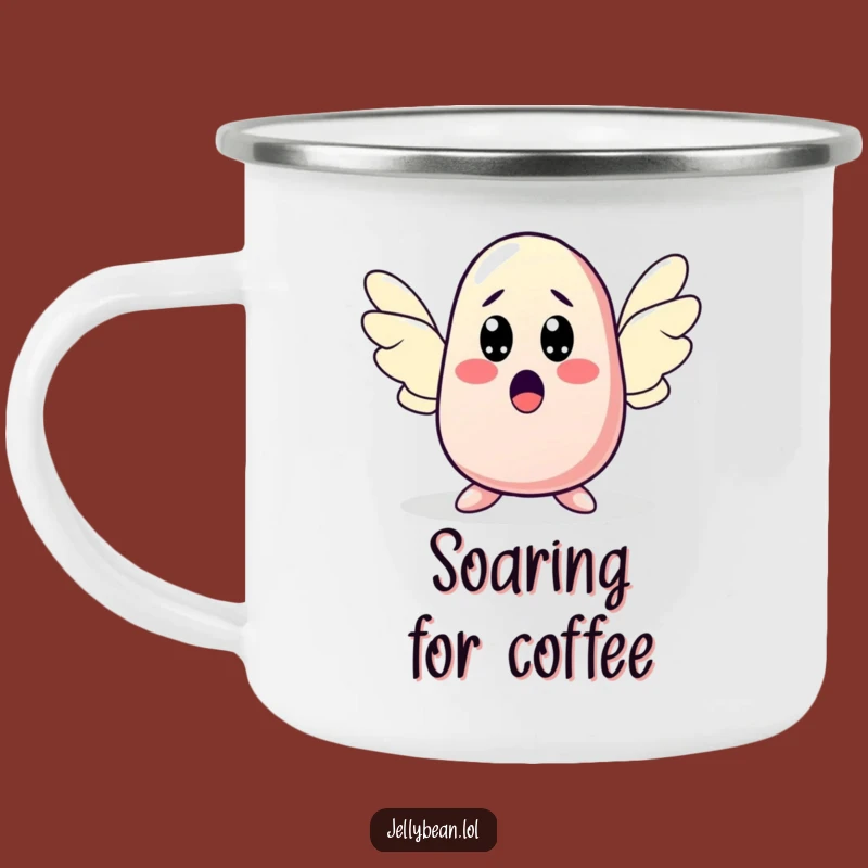 Funny Flying Jelly Bean Camping Mug: Your Surprise Adventure Companion