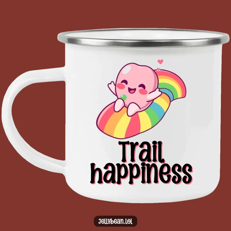 Funny Rainbow Voyager Jelly Bean Camping Mug: Adventure with Joyful Sips