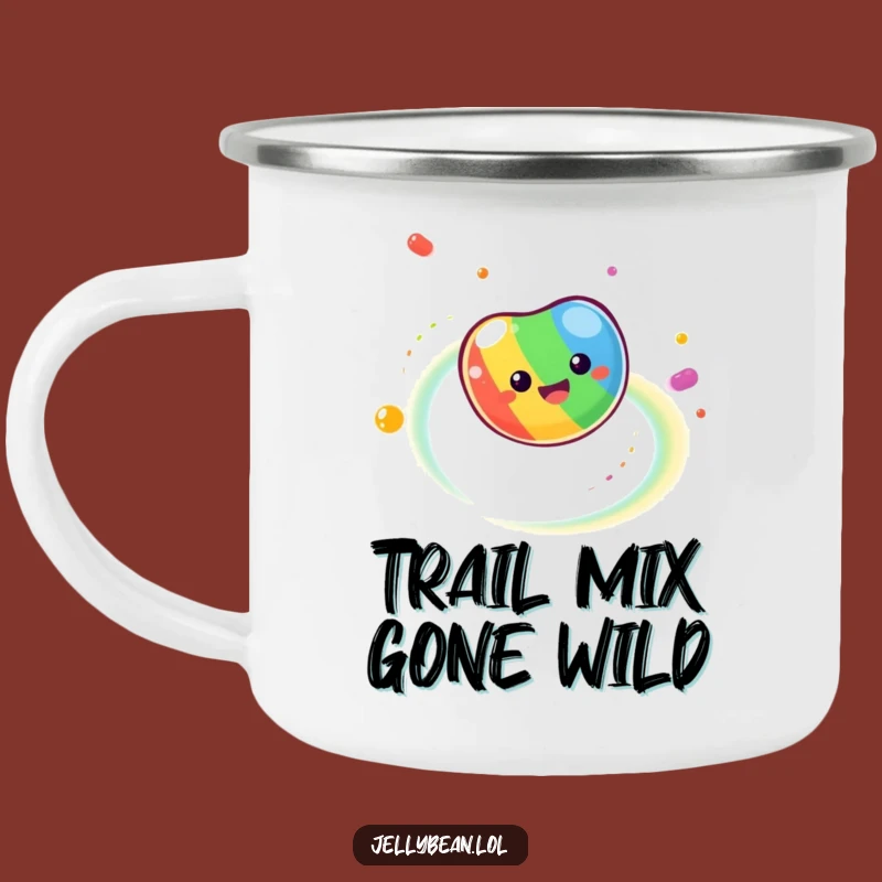 Funny Dizzy Jelly Bean Camping Mug - Vibrant Outdoor Adventures Gift