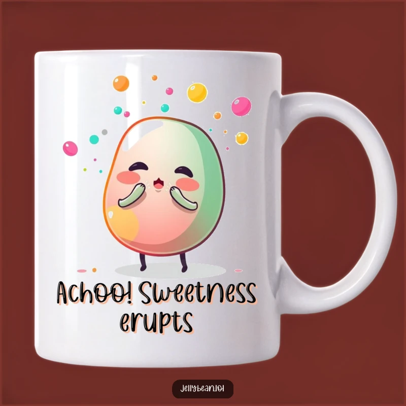 Funny Jelly Bean Sneeze Sugar Dust Mug: Gag Gift for Sweet Sneezes