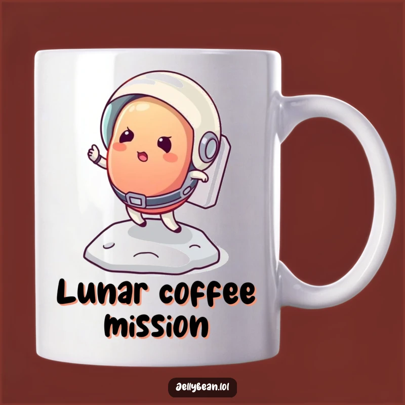 Funny Astronaut Jelly Bean Moon Bounce Mug: Cosmic Veggie Gift Idea