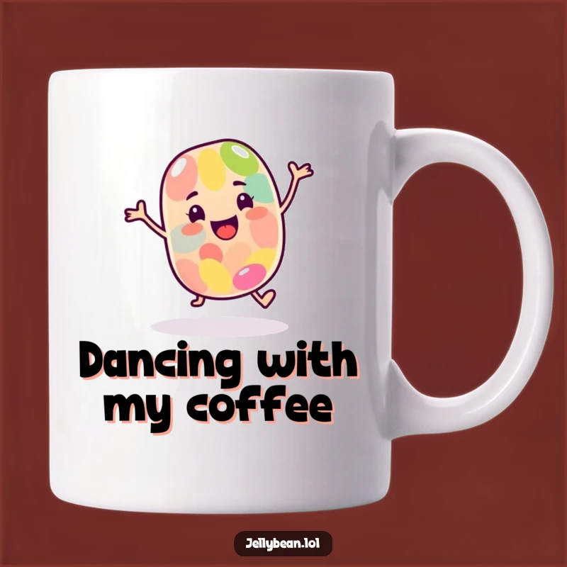Funny Dancing Jelly Bean Mug - Happy Candy Character Gift