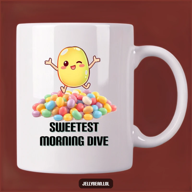 Funny Jelly Bean Candy Dive Mug - Sweet Character, Perfect Gift