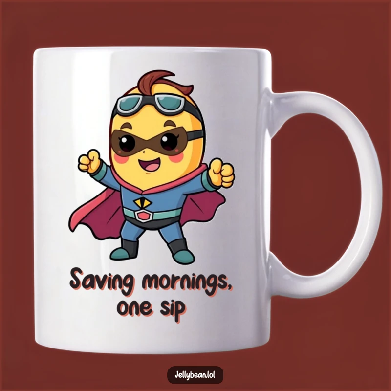 Funny Superhero Jelly Bean Mug - Save the Day Gift!