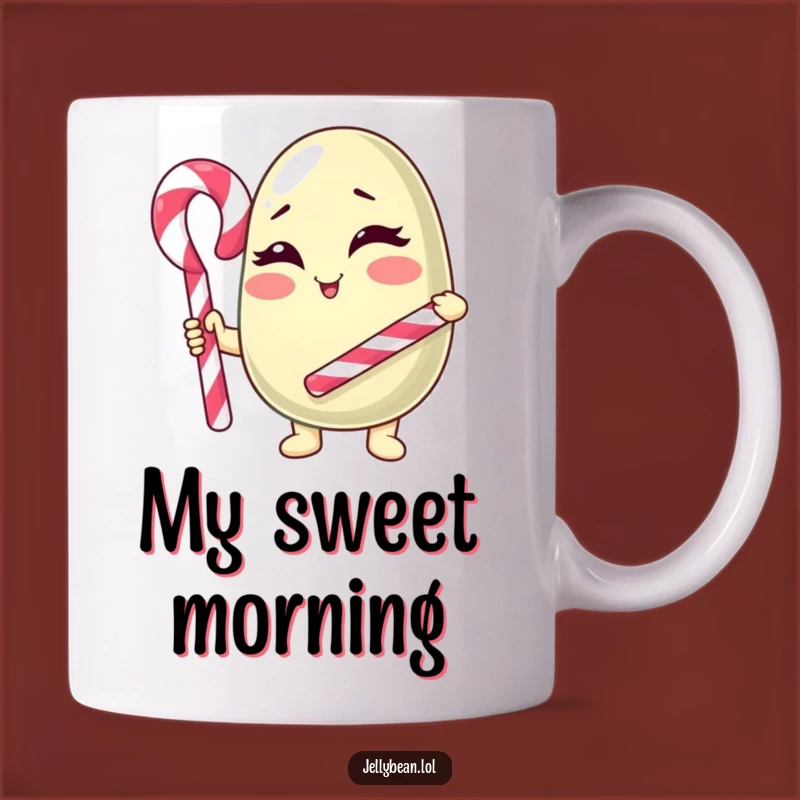 Funny Winking Jelly Bean Mug: A Hilarious Candy Cane Character Gift for Sweet Lovers