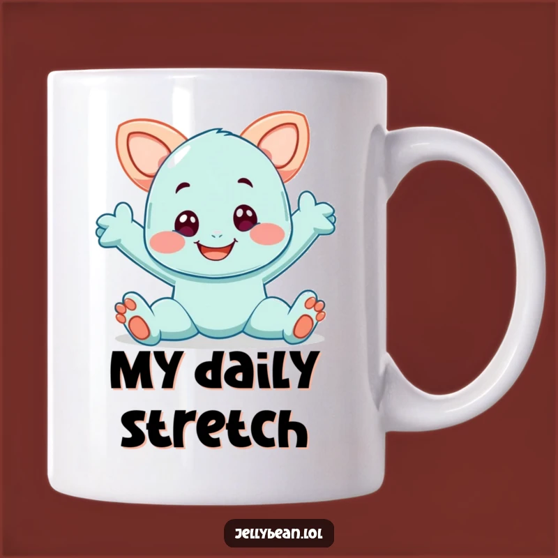 Funny Taffy Mug: Smiling Stretchy Character, Playful Gift Idea