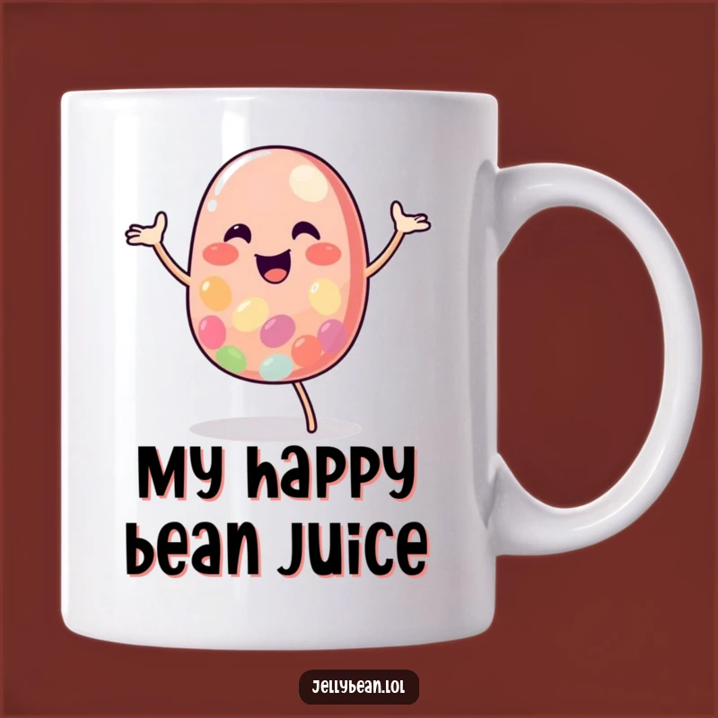 Funny Jelly Bean Dance Mug: A Cheerful Character's Happy Gift