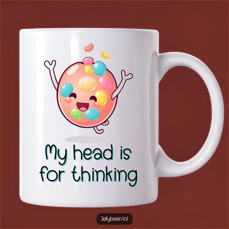 Funny Jelly Bean Head Bouncing Mug: Hilarious Character Gift for Coffee Lovers