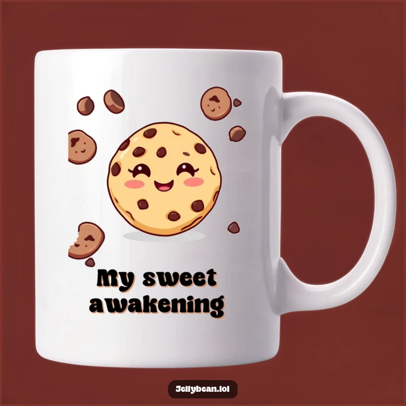 Funny Cookie Mug: Delighted Chocolate Chip Grin, Sweet Gift Idea