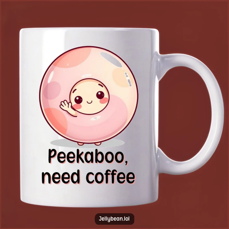 Funny Shy Jelly Bean Mug - Sweet Gumdrop Hugs and a Tiny Wave as a Funny Gift