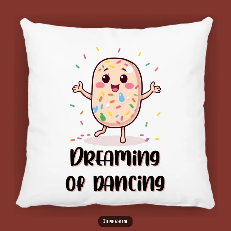 Funny Dancing Jelly Bean Pillow: Soft Cushion for Sprinkle-Filled Comfort