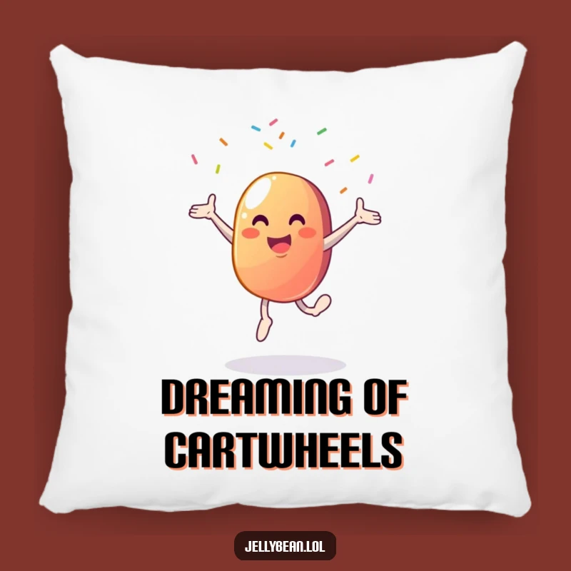 Funny Jelly Bean Cartwheel Pillow: Cuddle Up with This Hilarious and Comfy Decor