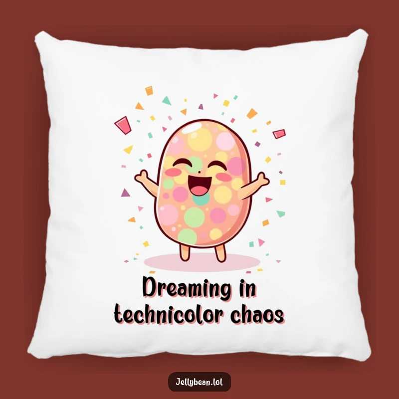 Funny Jelly Bean Confetti Pillow - Cozy, Hilarious Cushion for Instant Laughter and Comfort