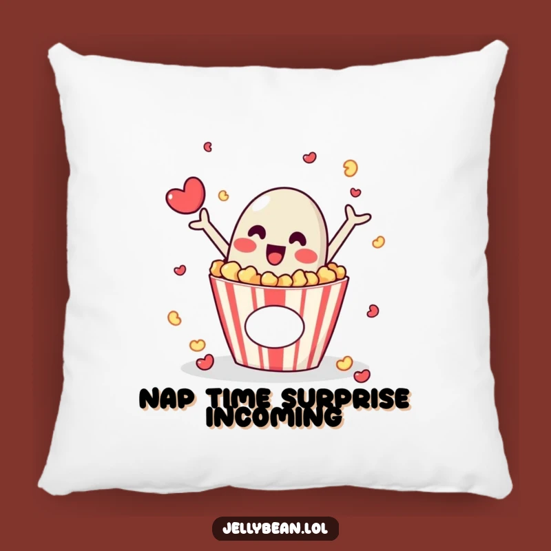 Funny Jelly Bean Popcorn Pillow - Cozy Movie Night Companion