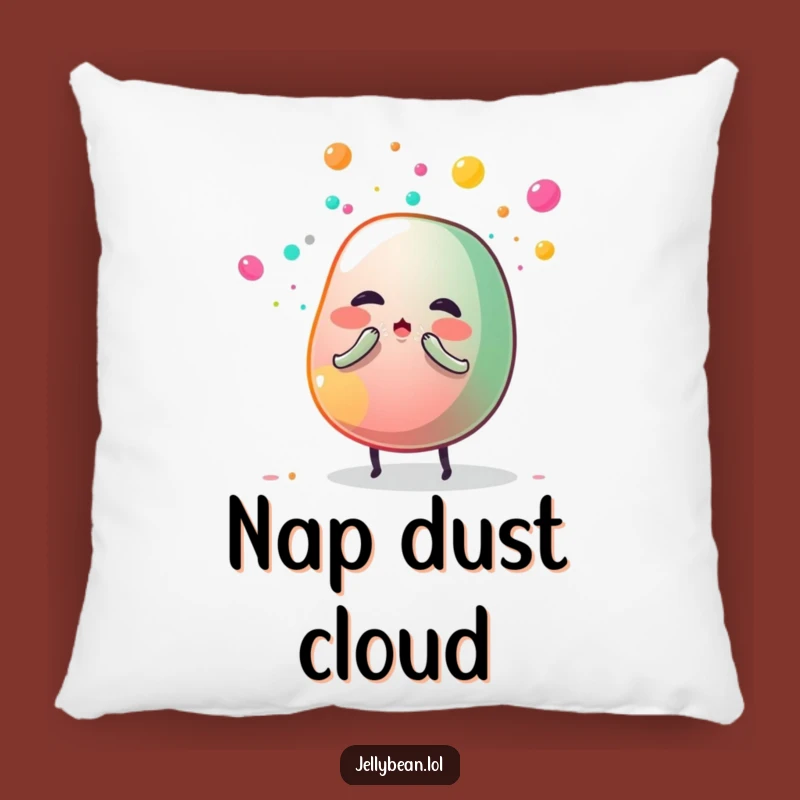 Funny Jelly Bean Sneeze Sugar Dust Pillow: Naptime Chuckles