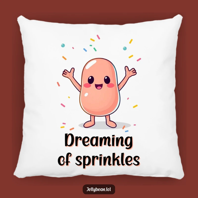 Funny Jelly Bean Sprinkle Catcher Pillow: Sweet Dreams of Laughter