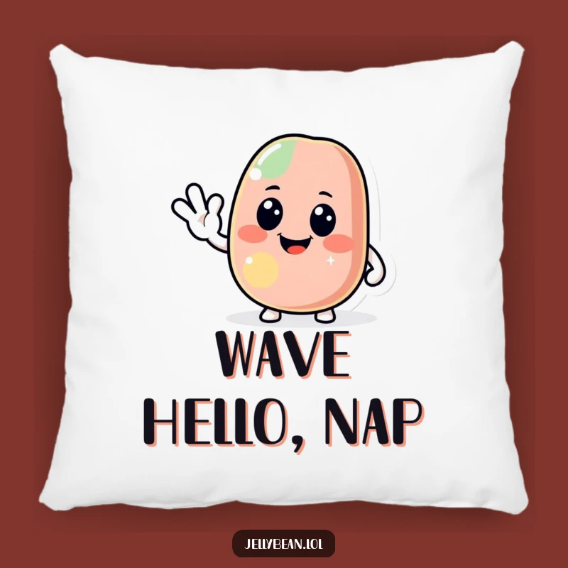 Funny Jolly Jelly Bean Pillow: Friendly Wave Comfort, Ideal Funny Gift