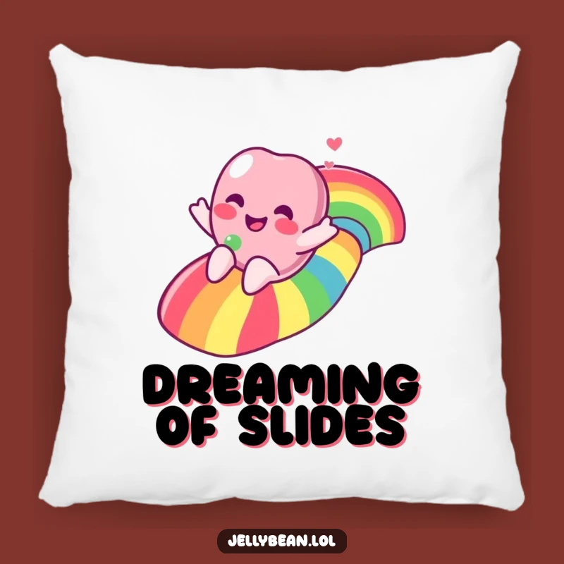 Funny Rainbow Slider Jelly Bean Pillow: Cuddle Up with Pure Bliss