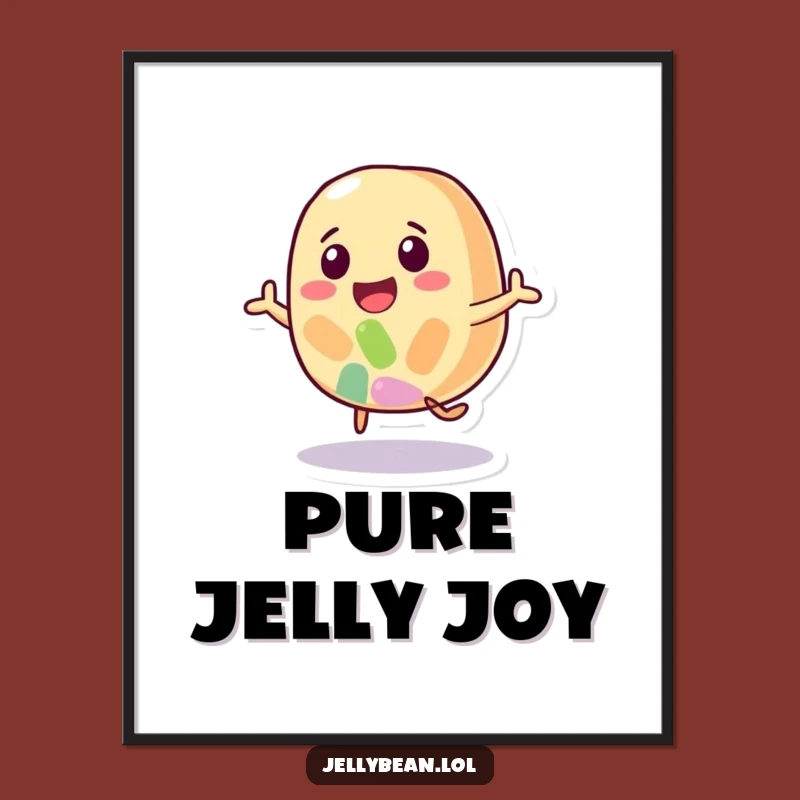 Funny Jelly Bean Digital Art: Bouncing Candy Decor, Instant Gift