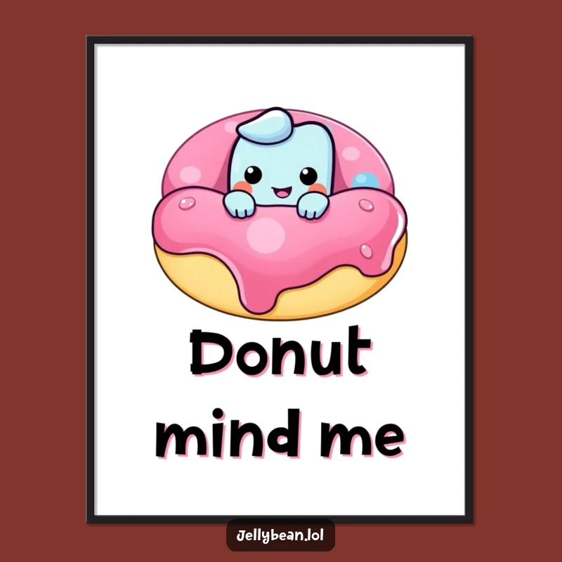 Funny Jelly Bean Donut Mischief Digital Art: Instant Humor for Your Walls - A Perfect Funny Gift!