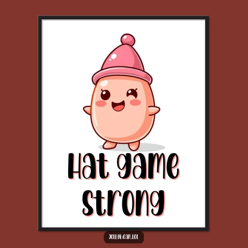 Funny Jelly Bean Hat Digital Art: Instant Download for Adorable Decor