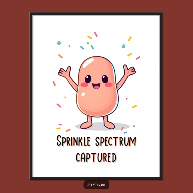 Funny Jelly Bean Sprinkle Catcher Print: Instant Joyful Wall Art