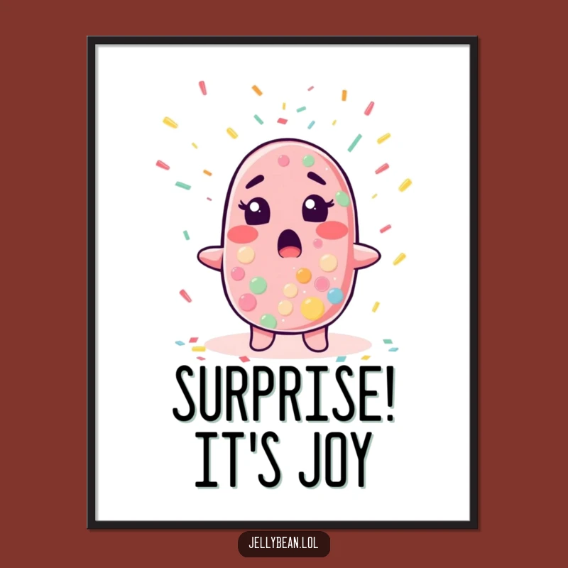 Funny Surprised Jelly Bean Digital Art - Instant Party Decor