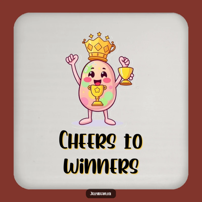 Funny Jelly Bean Winner Coaster: Trophy Protector, Unique Funny Gift!