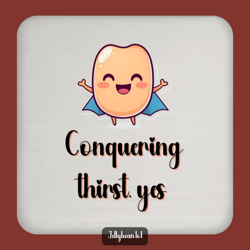 Funny Jelly Bean Hero Coaster: Protect Surfaces with Sweet Style