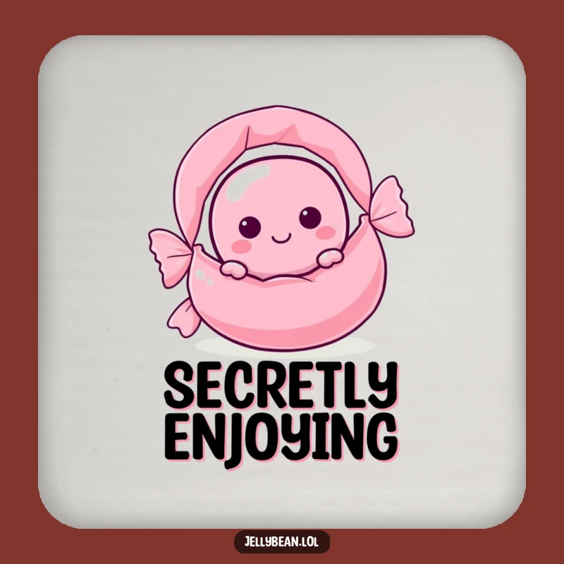 Funny Candy Peek Jelly Bean Coaster Set: Protect Surfaces Sweetly