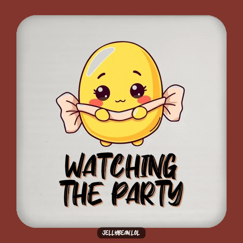 Funny Curious Jelly Bean Coaster: Add Intrigue to Your Table