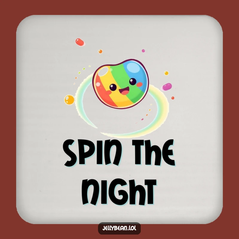 Funny Dizzy Jelly Bean Coaster - Protecting Surfaces with Color Gift