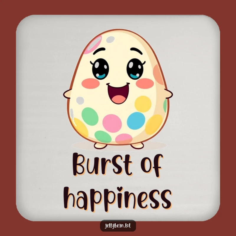 Funny Flavor Explosion Jelly Bean Coaster: Protect Surfaces with Tasteful Flair