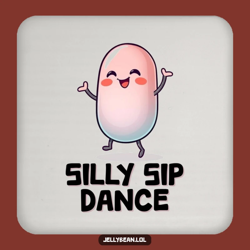 Funny Jelly Bean Dance Coaster: Joyful Wobble, Perfect Funny Gift