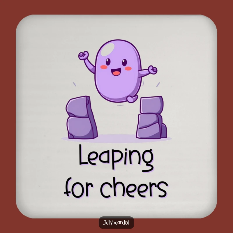 Funny Leaping Jelly Bean Coaster: Add Action to Your Table