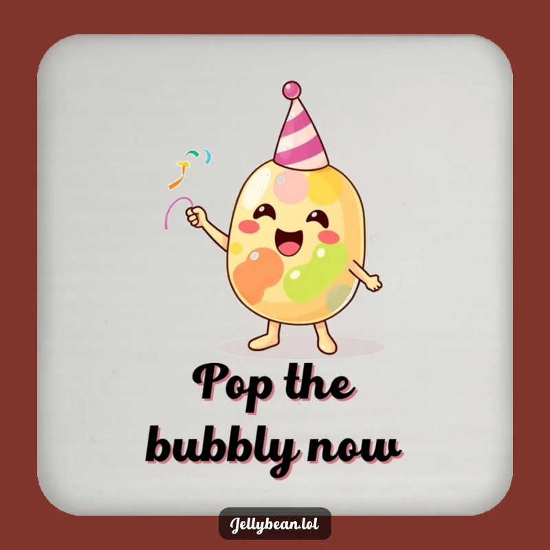 Funny Jelly Bean Party Coasters: Protect Surfaces with Festive Fun!