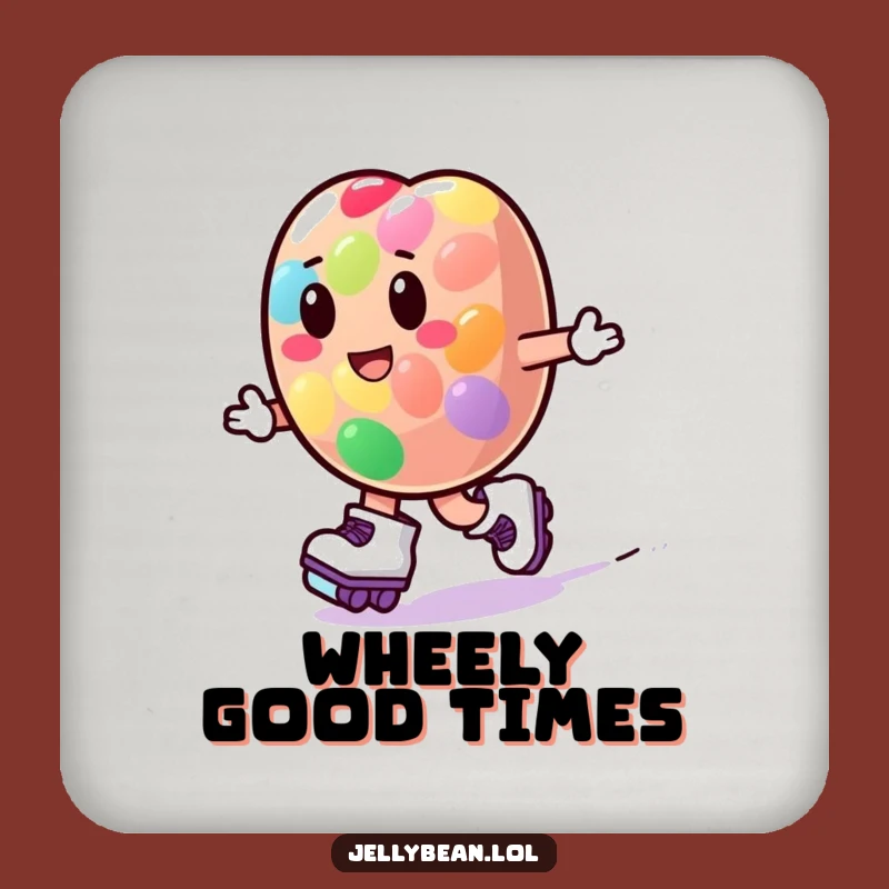 Funny Roller Skate Jelly Bean Coaster Set: Protect Surfaces with Playful Speed