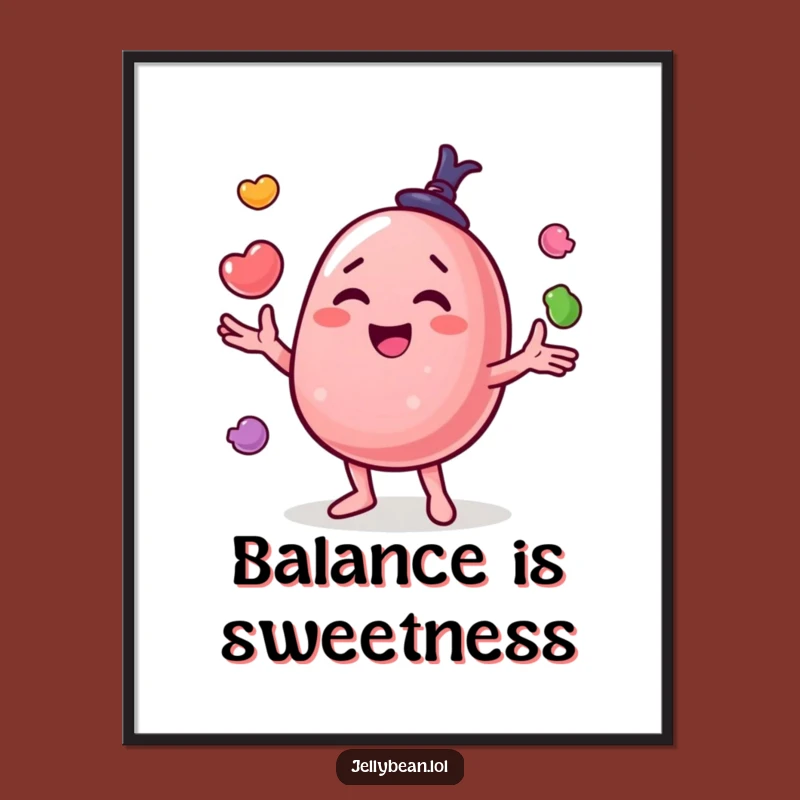 Funny Candy Juggler Poster - Sweet & Joyful Wall Art