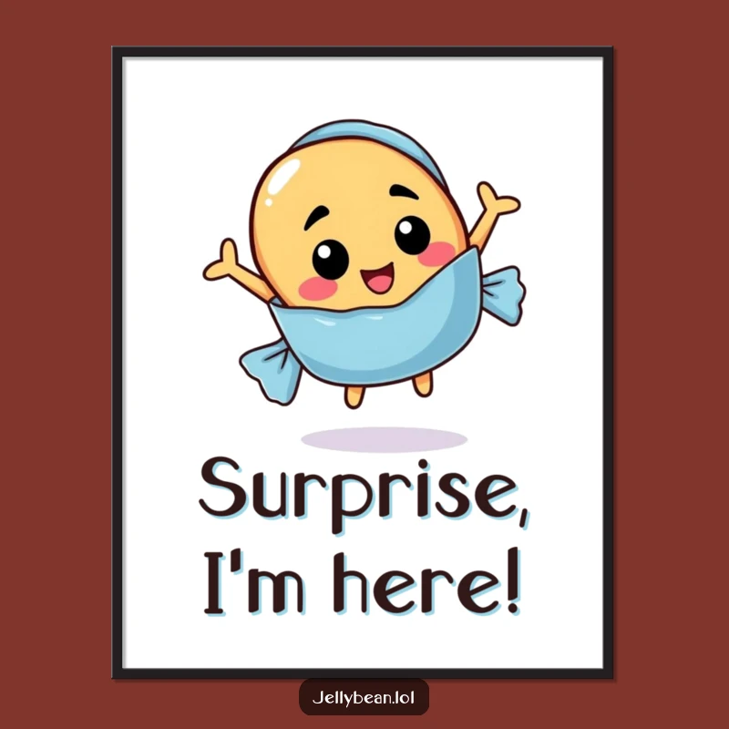 Funny Candy Art Jelly Bean Poster: Instant Joyful Wall Decor